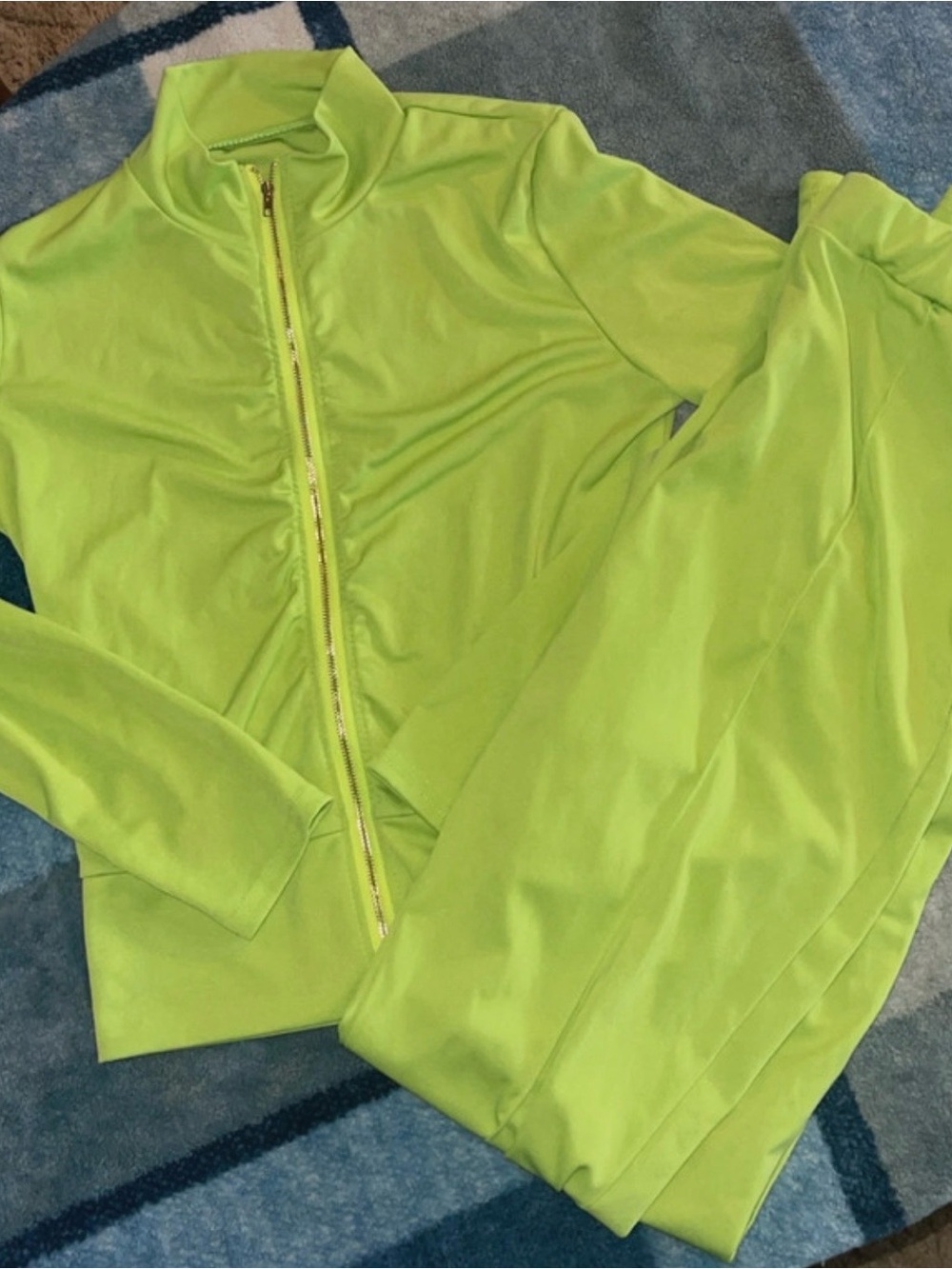 Women’s Neon Green Activewear Tracksuit Set